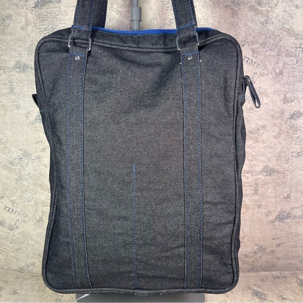 Matt Murphy Designs Black Denim tote Bag Embroidery RARE - Picture 4 of 14